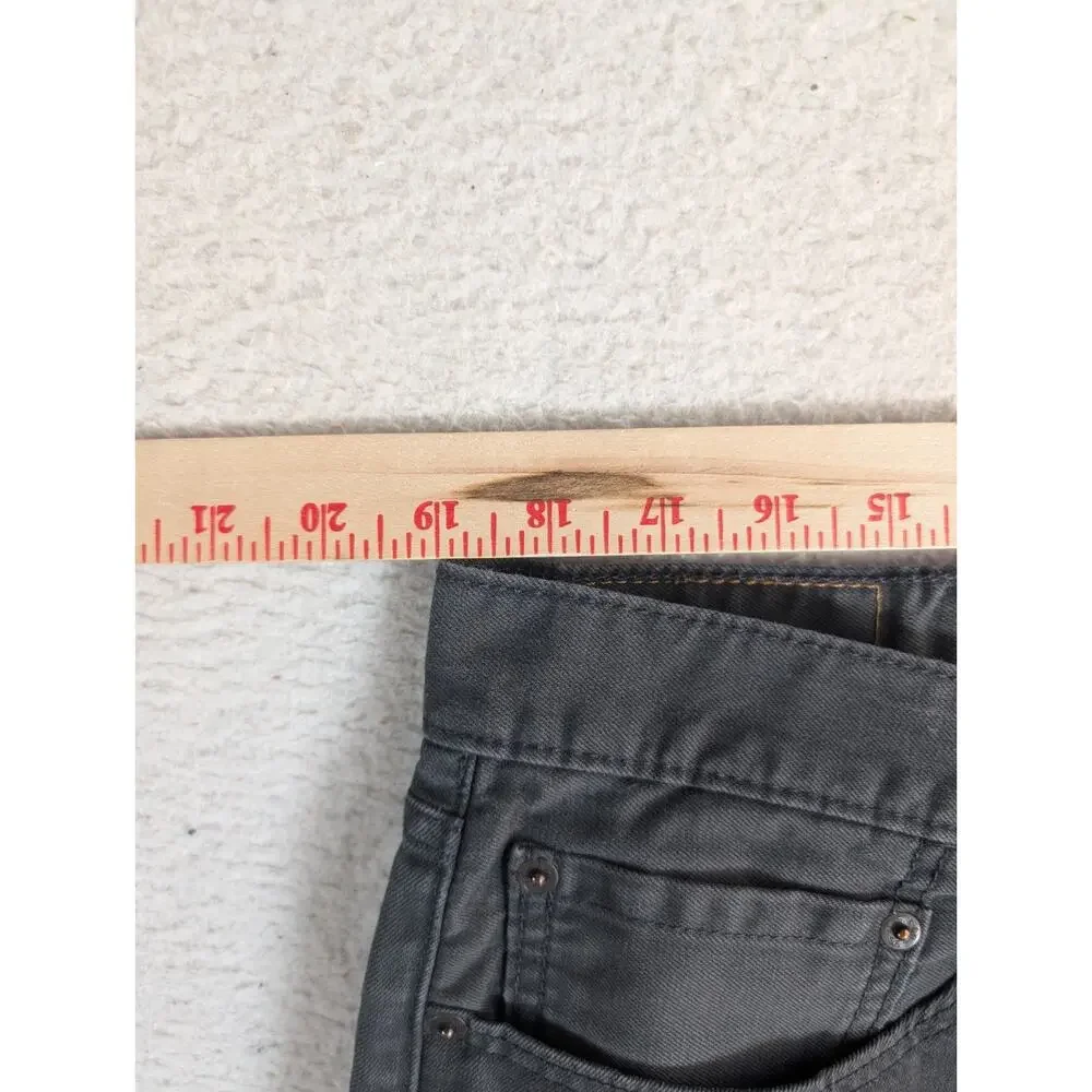 Levis 505 Jeans Mens 38x32 Black Regular Fit Straight Leg Dark Wash Denim Cotton